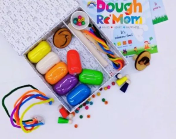 Rainbow theme fun dough clay set