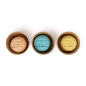 calm color playing clay and dough