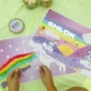 unicorn themed dough mat for play dough kits