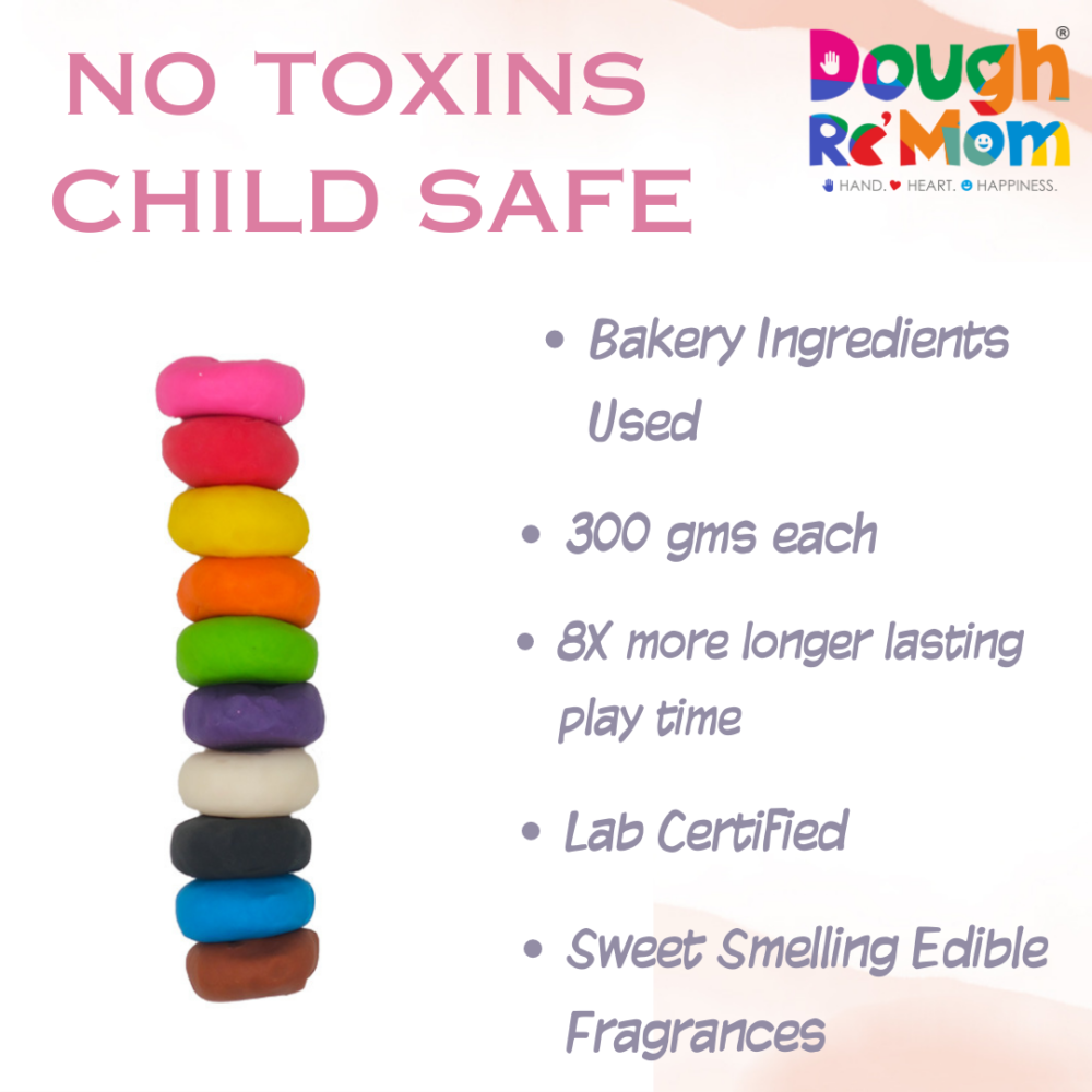 Rainbow Fusion DoughReMom Pack- all ten colours [100gms*10]